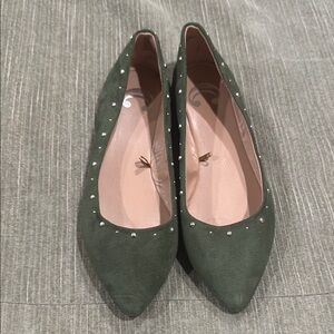 Elegant Green Women's Flats